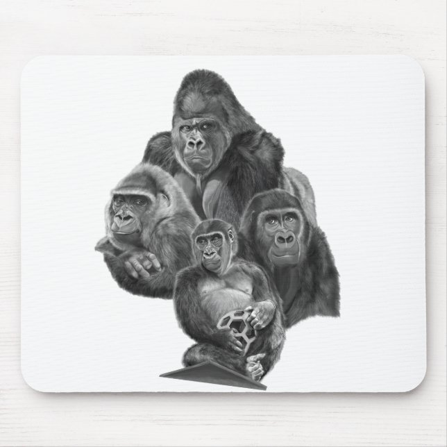 Gorilla Family Mouse Pad  ゴリラ家族のマウスパッド GorillaLife (Frente)
