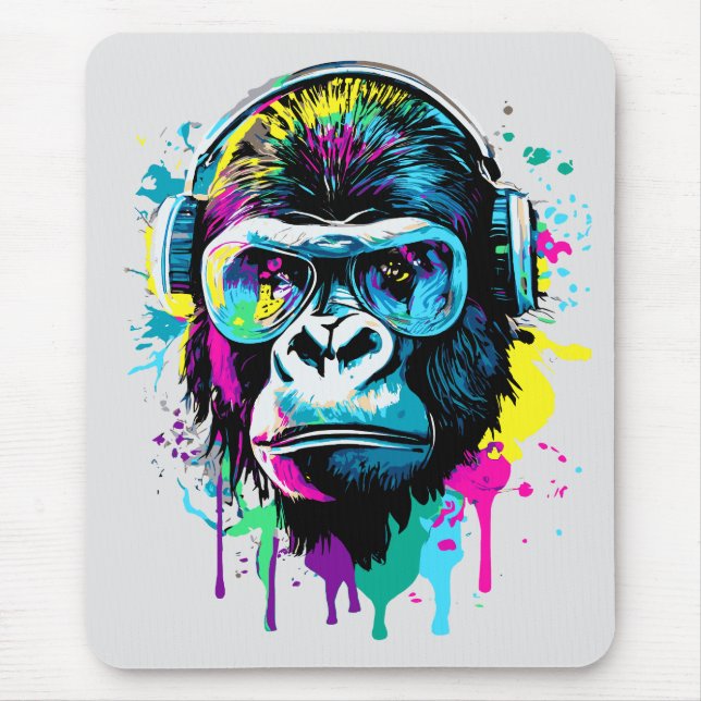 Gorilla Mouse Pad - Cabeça de Gorila Mousepad (Frente)