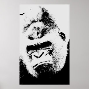 Gorilla Pop Art Poster