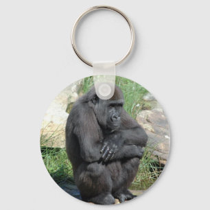 Gorilla Sitting Chaveiro
