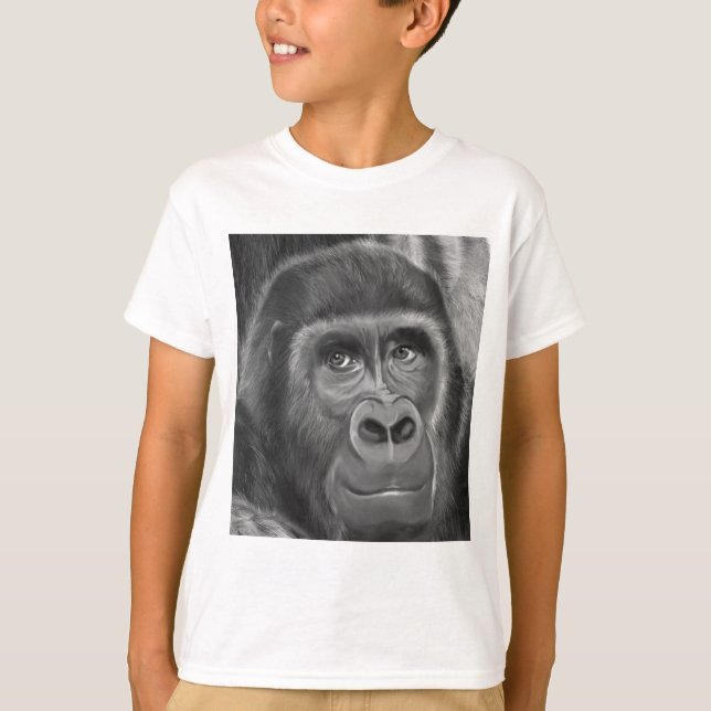 Gorilla sucking fingers T-shirt 2指しゃぶりのゴリラ (Frente)
