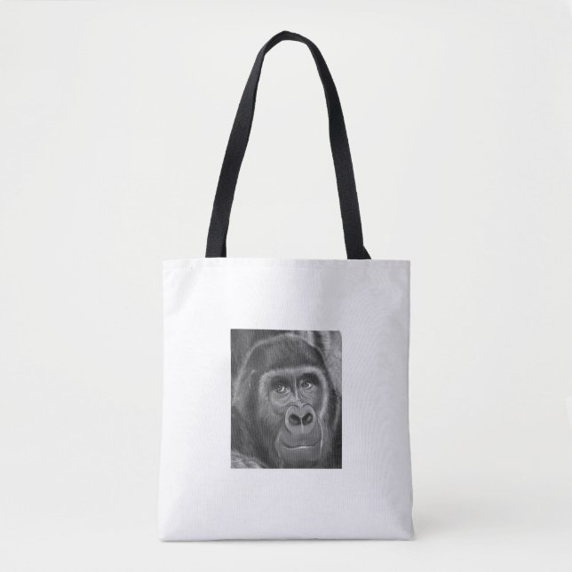 Gorilla sucking fingers Tote bag2  指しゃぶりのゴリラトートバッグ (Frente)