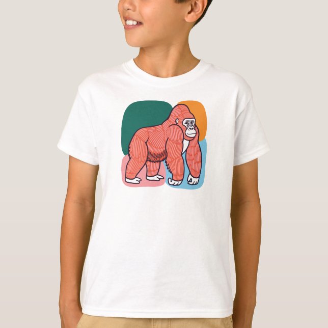 Gorilla T-Shirt – Cool Funny Animal Tee for Kids (Frente)