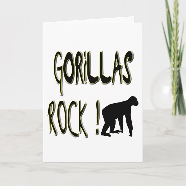 Gorillas Rock! Cartão (Frente)