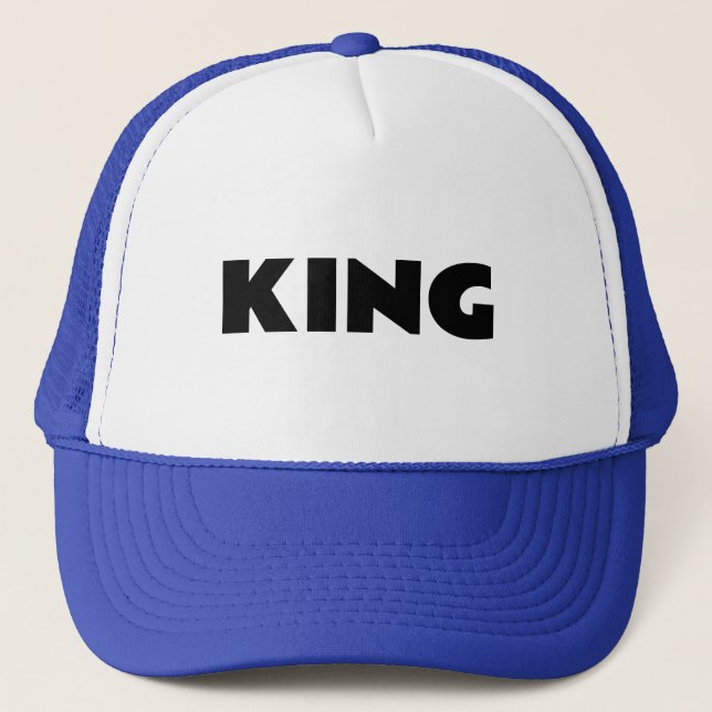 Gorra King Cap Texto Personalizado Bonés de Caminh (Frente)