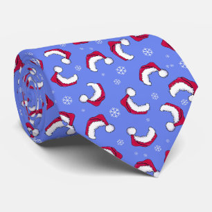Gorro de Papai Noel Gravata Azul de Natal