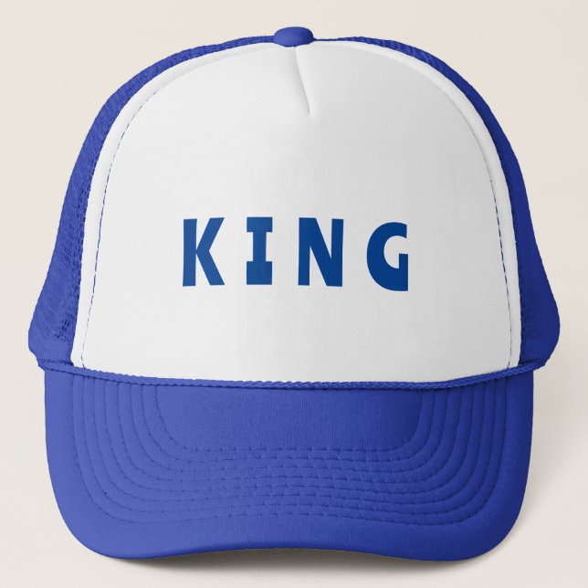 Gorro King Cap Texto Personalizado Bonés de Caminh (Frente)
