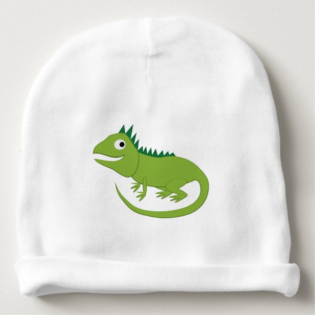 Gorro Para Bebê Iguana - chapéu recém-nascido da floresta húmida (Frente)