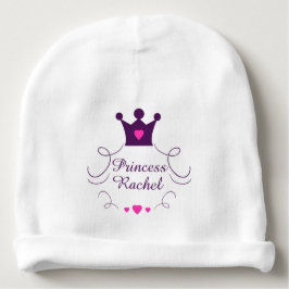 Gorro Para Bebê Princesa cor-de-rosa Coroa Tiara Direitos Coração