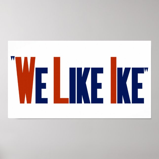 Gostamos De Ike — Eisenhower Election Poster (Frente)