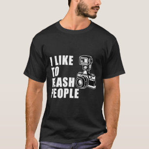 Gosto de camiseta da câmera do Flash Pessoas