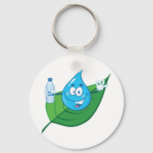 Gota de água no chaveiro da folha