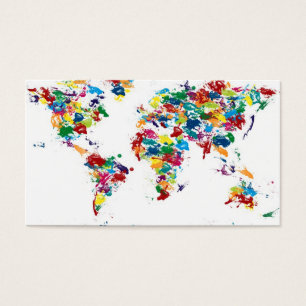 Gotas da pintura do mapa do mundo
