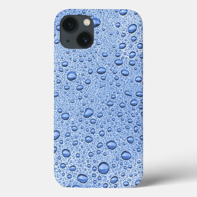 Gotas de água azul capas de iphone de gabinete (Verso)