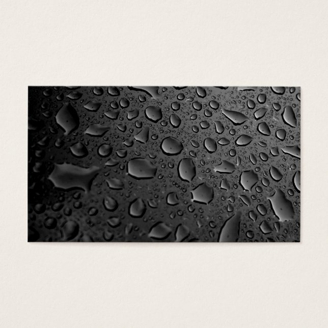 Gotas de Água Preta Escura Texturizadas Design (Frente)
