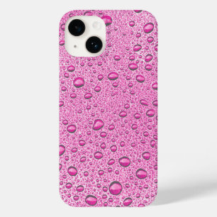 Gotas de água rosa quente