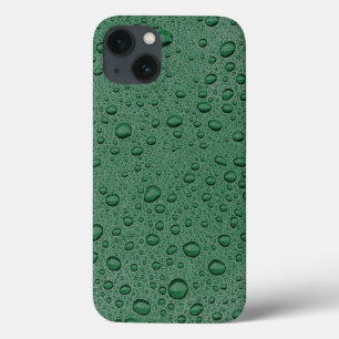 Gotas de água verde capas de iphone de gabinete