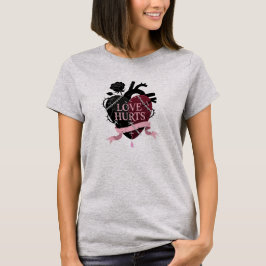 Gothic Anatomical Love Hurts Heart T-Shirt