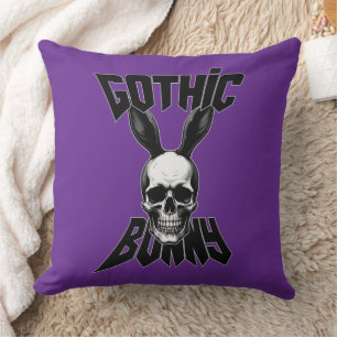Gothic Bunny – Dark Easter Art - almofada