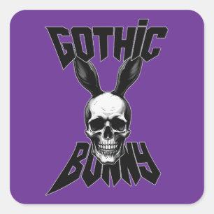 Gothic Bunny – Dark Easter Art - Autocolante