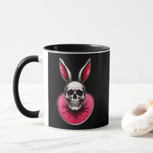 Gothic Easter Bunny – Skull Art - caneca