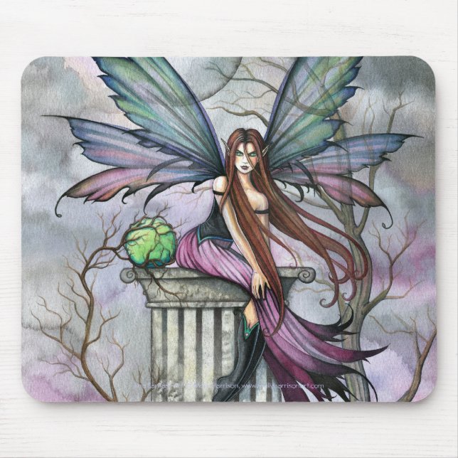 Gothic Fairy Mousepad por Molly Harrison (Frente)