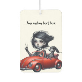 Gothic Girl and Dachshund