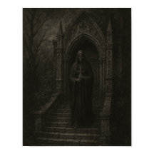 Gothic Skull and Tomb Poster