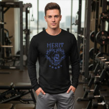 Gothic Skull MERIT Graphic Black T-Shirt