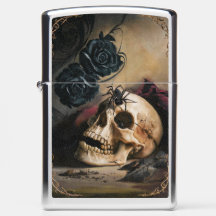Gothic Skulls, Spiders and Black Roses