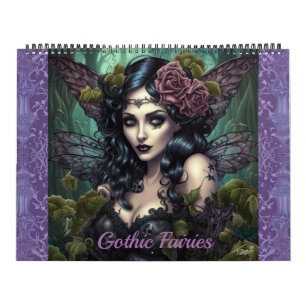 Gótica Fadas por Ivy e Bat Art Calendário