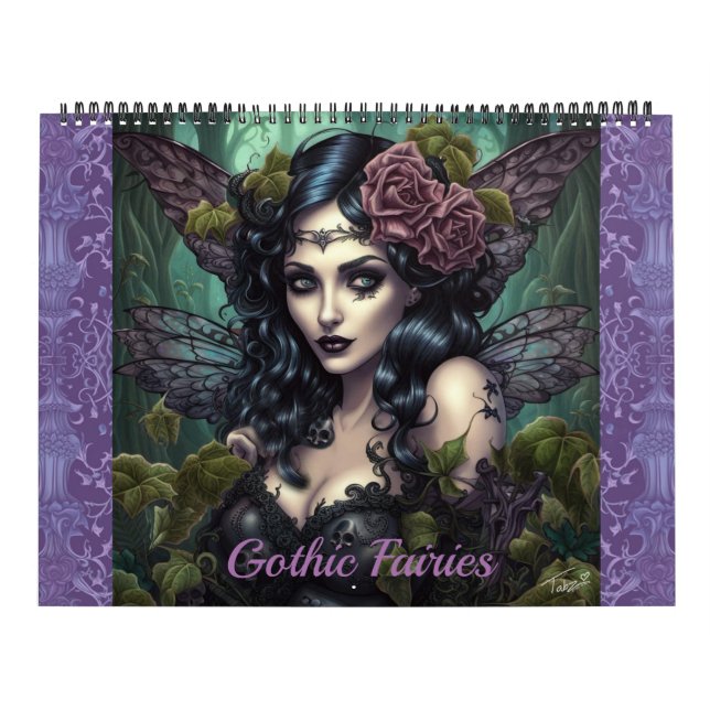 Gótica Fadas por Ivy e Bat Art Calendário (Capa)