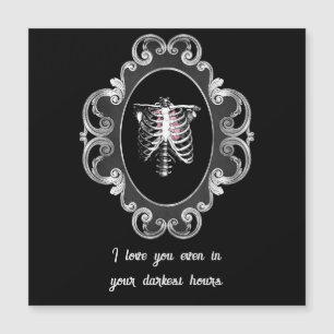 Gótica Romance Crânio e Dia de os namorados cardía