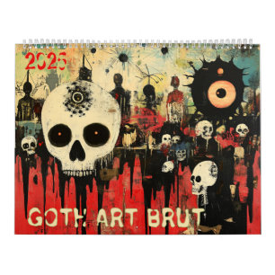 Gótico Art Brut 2025 Calendário