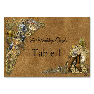 Gótico - Casamento Steampunk Em Cartões De Mesa Su