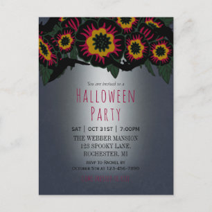 Gótico de halloween convite de festa w morcegos e
