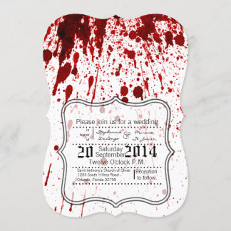Gótico de Vampiro de Sangue de Convite 5x7