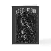 Gótico Raven Mãe Folga Cartão de Saudação
