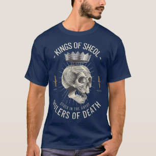 Gótico Skeleton Skull Kings of Sheol T-Shirt