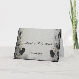 Gótico Treliça Rosa Preta Casamento Agradecimento