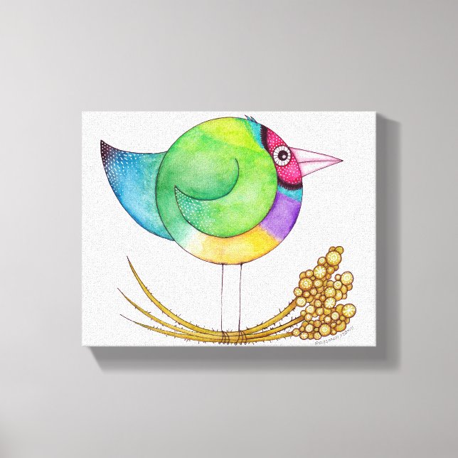 Gouldian Finch canvas (Frente)