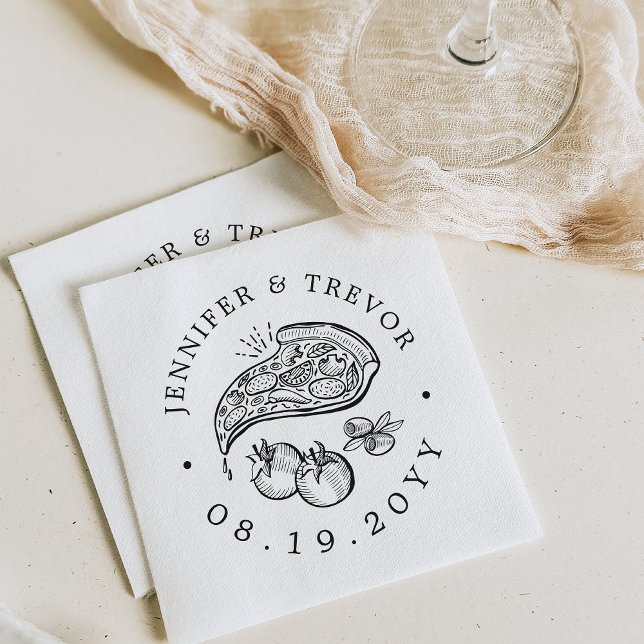 Gourmet Temático de Pizza | Guardanapos (Criador carregado)