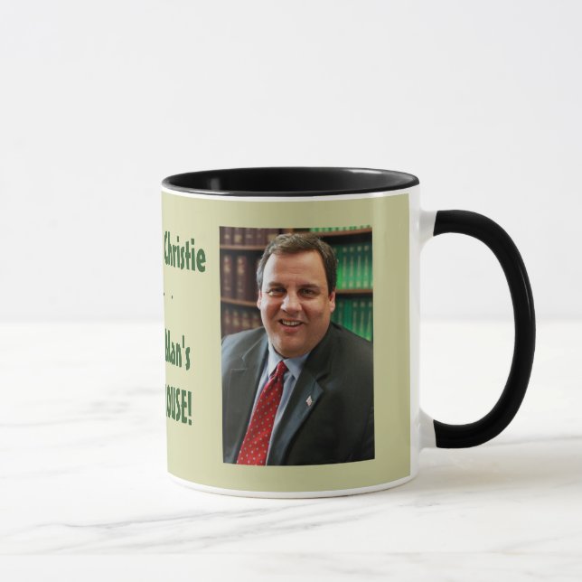 Gov. Homem grande de Christie dos quis na caneca (Direita)