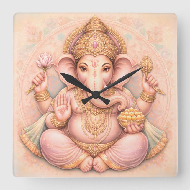 Graça Atemporal: Relógio de Parede em Arte Pastel  (Frente)