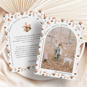 Graças Grata Cartão com fotos de Ação de Graças Ab