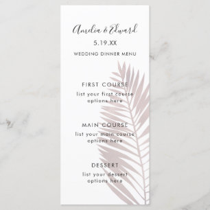 Graceful Palms Menu Card