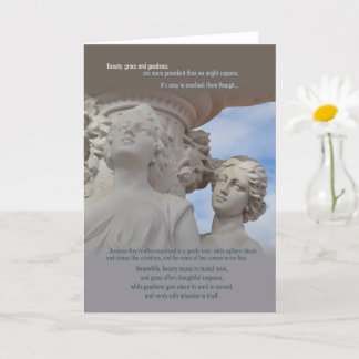 Gracioso cartão de vazio inspirador de beleza