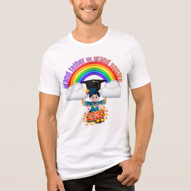 Grad Squad 2026 Rainbow Family Matching T-Shirt fo (Frente)