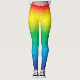 Gradação de Cores com Leggings de Linhas