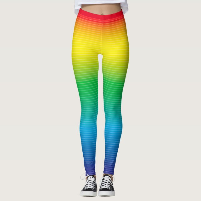 Gradação de Cores com Leggings de Linhas (Frente)